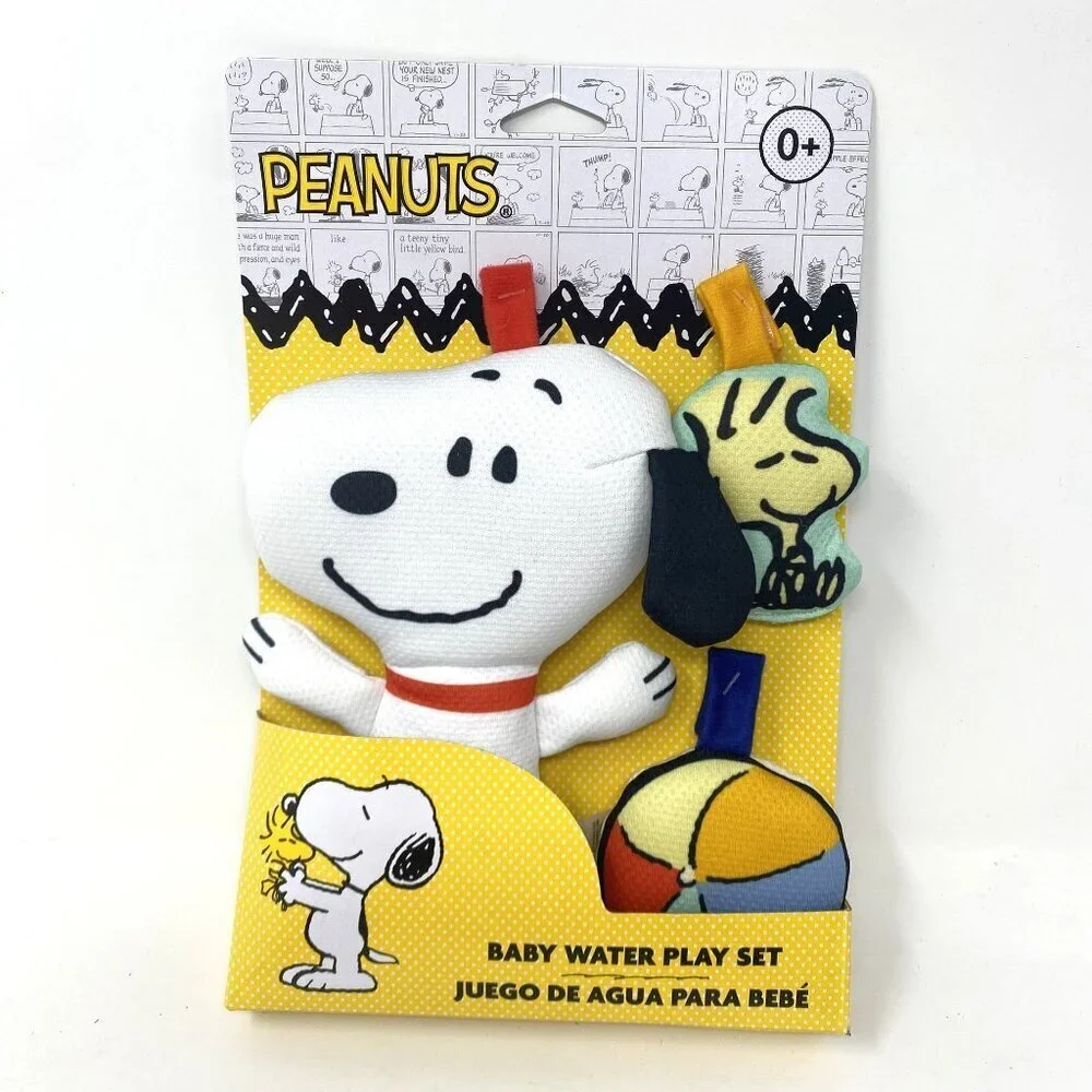 Peanuts Snoopy Water Play Toy Set 3pc Babies Toddlers Bath Pool Beach